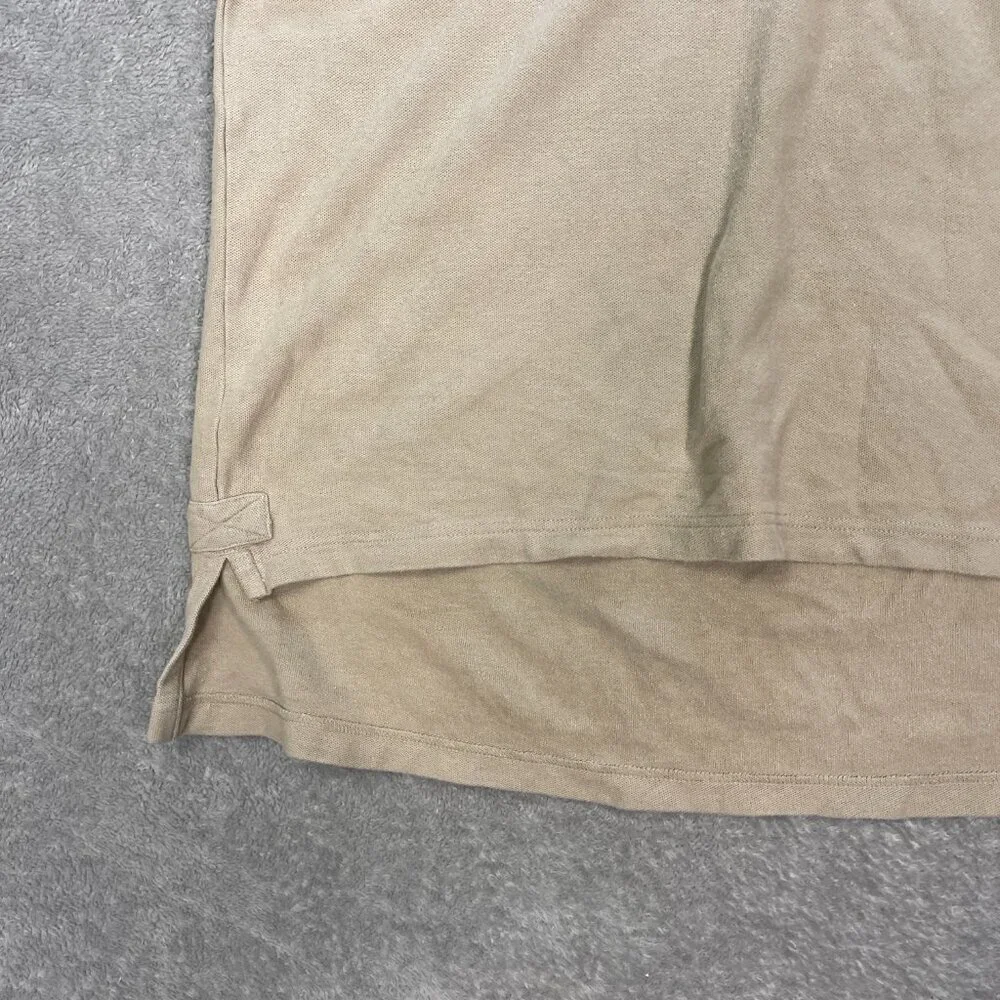 Orvis Men’s Large Shooting Shirt Hunting Beige Hook And Loop Chest Pad Button Up